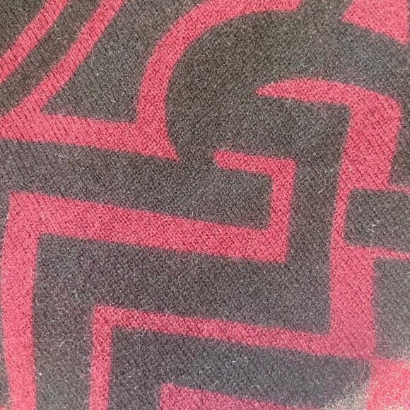 SOPHISTICATED CASHEMERE PULLOVER KNITTED SWEATER SYMETRIC GEOMETRIC PATTERN SZ S - Picture 6 of 16